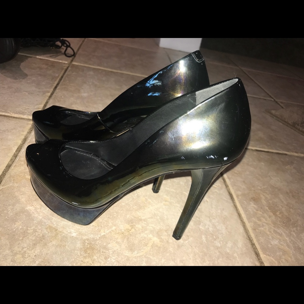 Paten leather heels